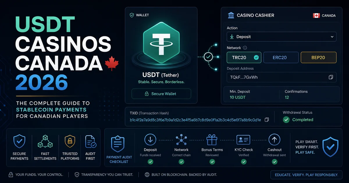 USDT casino payment audit dashboard for Canadian players