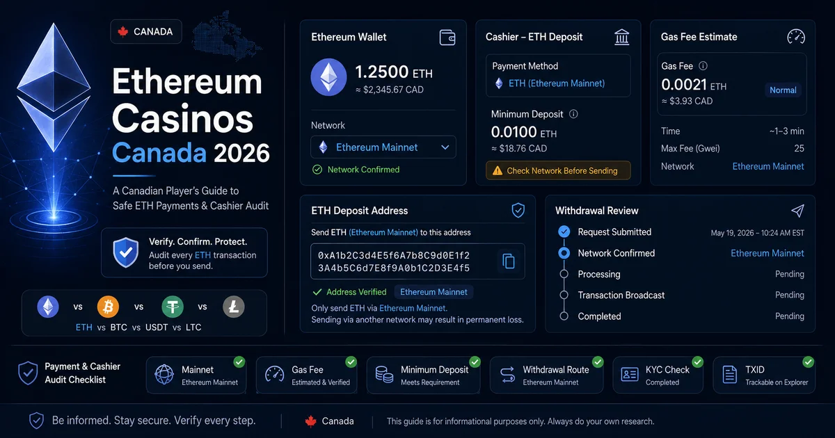 Ethereum casino payment audit for Canadian players