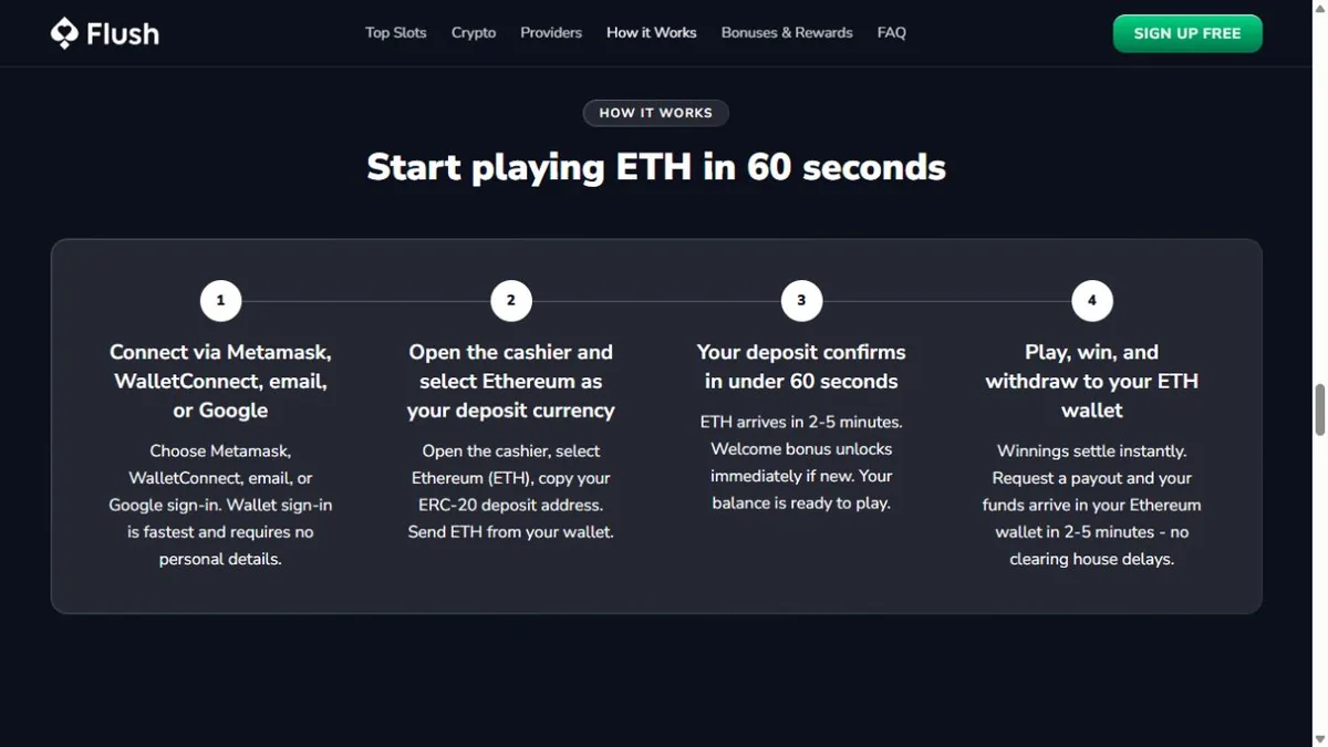 Flush Ethereum MetaMask and ERC20 deposit workflow