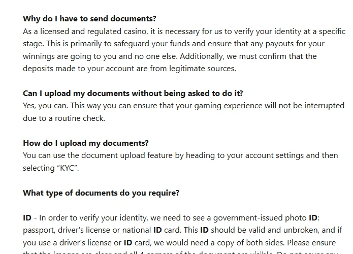 Wild.io KYC verification and document requirements